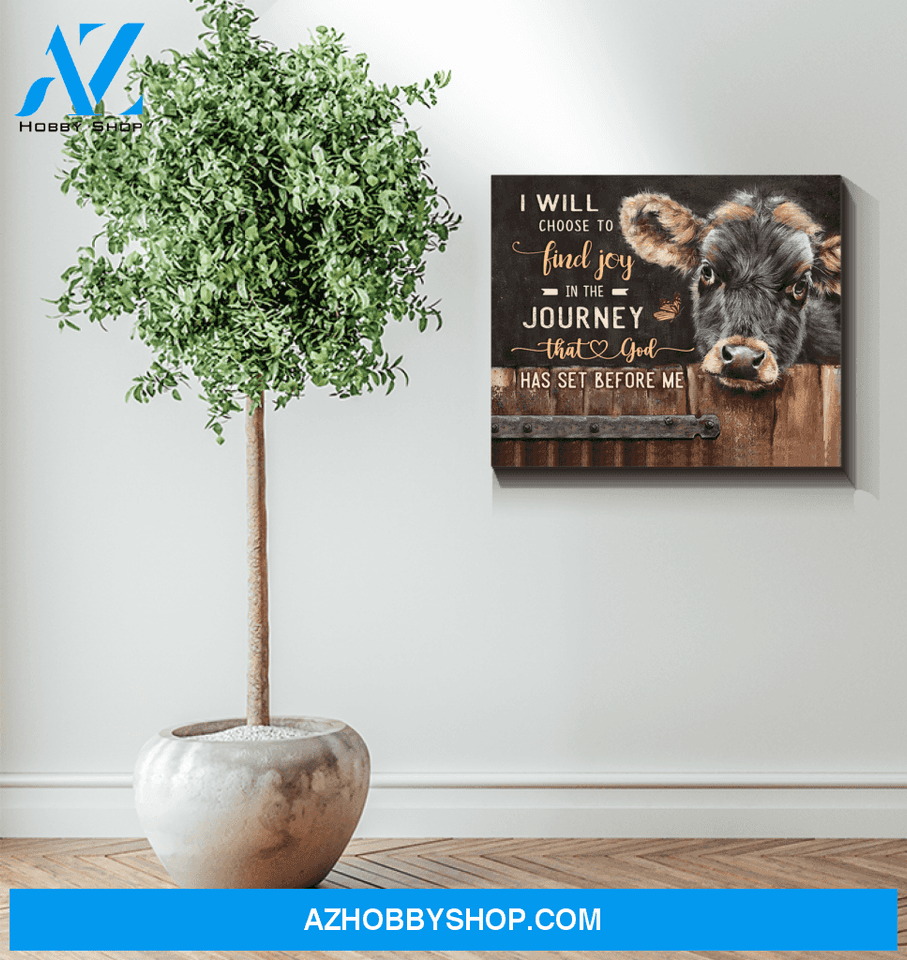Angus Cow I Will Choose Canvas Wall Art, Wall Decor Visual Art