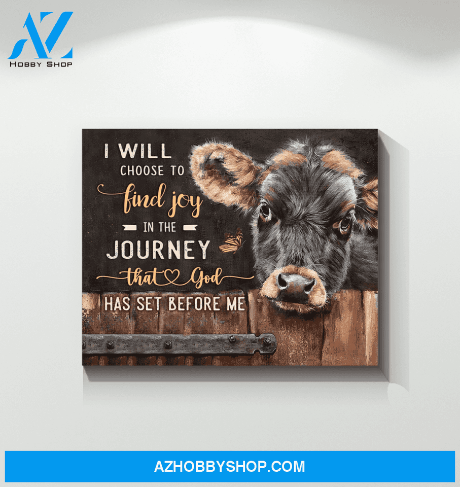 Angus Cow I Will Choose Canvas Wall Art, Wall Decor Visual Art