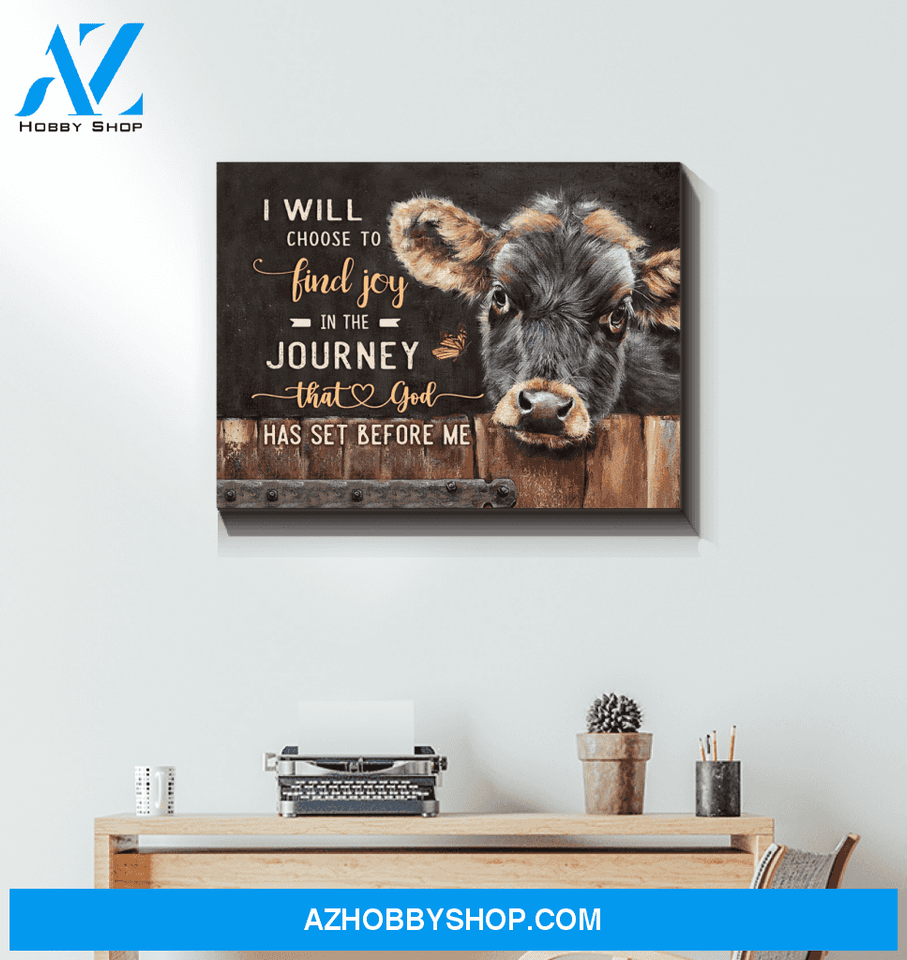 Angus Cow I Will Choose Canvas Wall Art, Wall Decor Visual Art