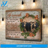 Angus Cow Jeremiah Canvas For Couple Wall Art Decor, Wall Decor Visual Art