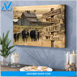 Angus Cow Together We Built A Life We Love Canvas Wall Art Decor, Wall Decor Visual Art