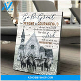 Angus Cows and Church Cow Go be great Farm Canvas Wall Art Decor, Wall Decor Visual Art