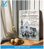 Angus Cows and Church Cow Go be great Farm Canvas Wall Art Decor, Wall Decor Visual Art