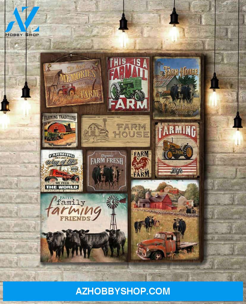Angus Cows Collection Farm Canvas Wall Art Decor, Wall Decor Visual Art