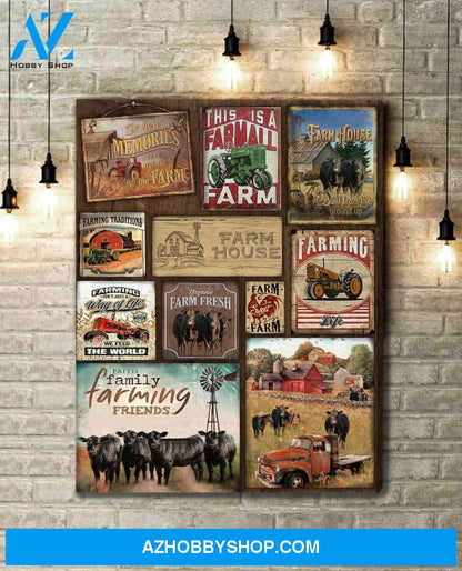 Angus Cows Collection Farm Canvas Wall Art Decor, Wall Decor Visual Art