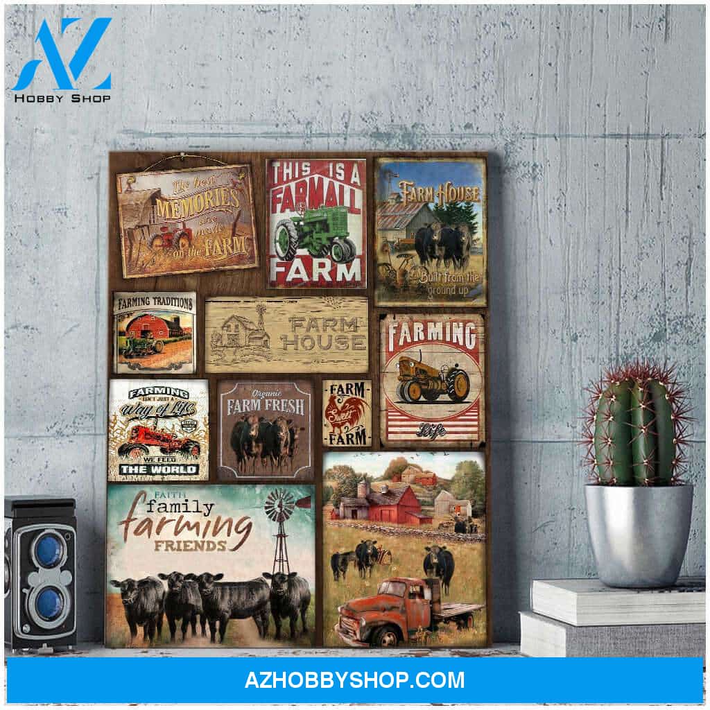 Angus Cows Collection Farm Canvas Wall Art Decor, Wall Decor Visual Art