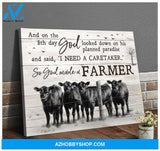 Angus Cows Farmhouse Canvas - Hanging Art For Living Room