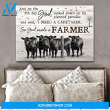 Angus Cows Farmhouse Canvas - Hanging Art For Living Room