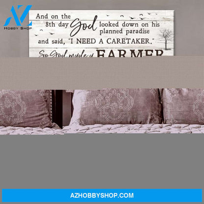 Angus Cows Farmhouse Farm Canvas So God Made A Farmer Wall Art Decor, Wall Decor Visual Art