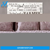 Angus Cows Farmhouse Farm Canvas So God Made A Farmer Wall Art Decor, Wall Decor Visual Art