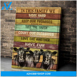 Angus Cows In This Family We Canvas Wall Art Decor, Wall Decor Visual Art