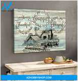 Angus Cows Thankful Grateful Blessed Farm Canvas Wall Art Farmhouse Decor