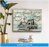 Angus Cows Thankful Grateful Blessed Farm Canvas Wall Art Farmhouse Decor