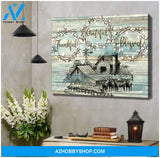 Angus Cows Thankful Grateful Blessed Farm Canvas Wall Art Farmhouse Decor