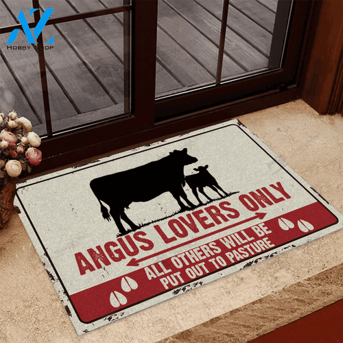 Angus Lovers Only Farmer Funny Indoor And Outdoor Doormat Warm House Gift Welcome Mat Birthday Gift For Angus Lover Farm