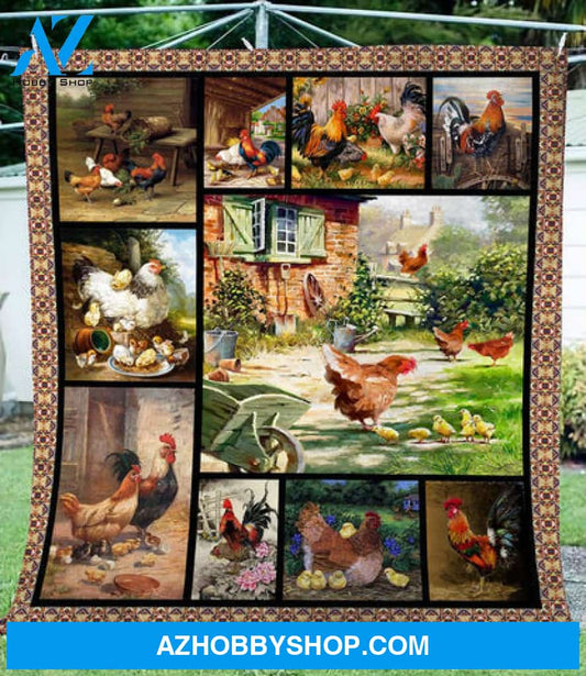 Animal Blanket, Chicken Lovely Family
