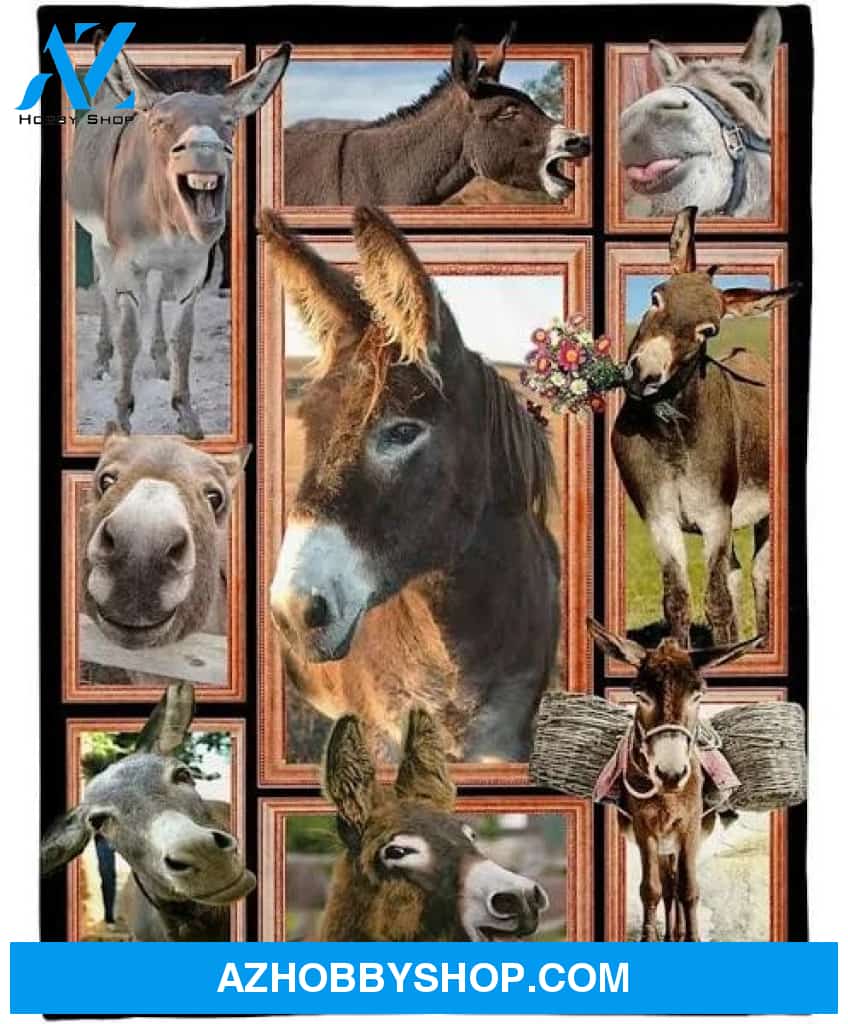 Animal Blanket, Donkey Cute Donkeys Blanket