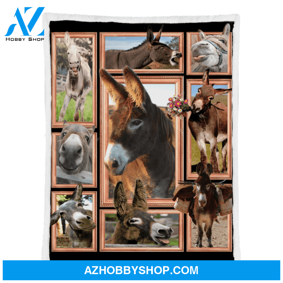 Animal Blanket, Donkey Cute Donkeys Blanket