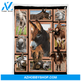Animal Blanket, Donkey Cute Donkeys Blanket