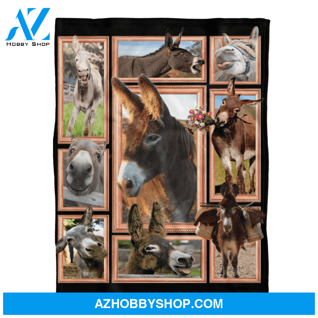 Animal Blanket, Donkey Cute Donkeys Blanket