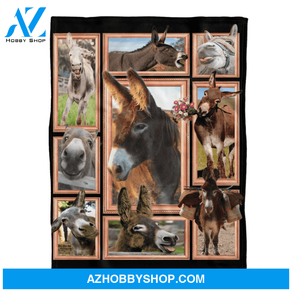 Animal Blanket, Donkey Cute Donkeys Blanket