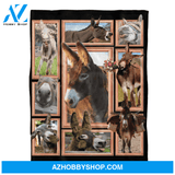 Animal Blanket, Donkey Cute Donkeys Blanket