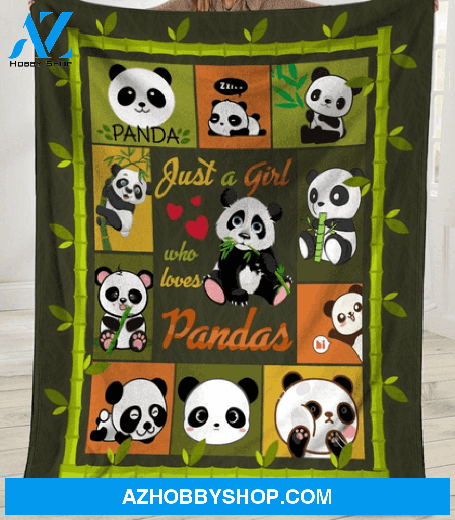 Animal Blanket, Just A Girl Who Loves Panda Blanket Gift For Panda Lovers