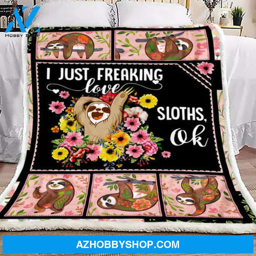 Animal Blanket, Just Freaking Love Sloth