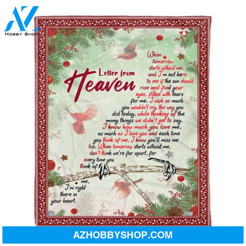 Animal Red Cardinal Memorial Gift Fleece Blanket 