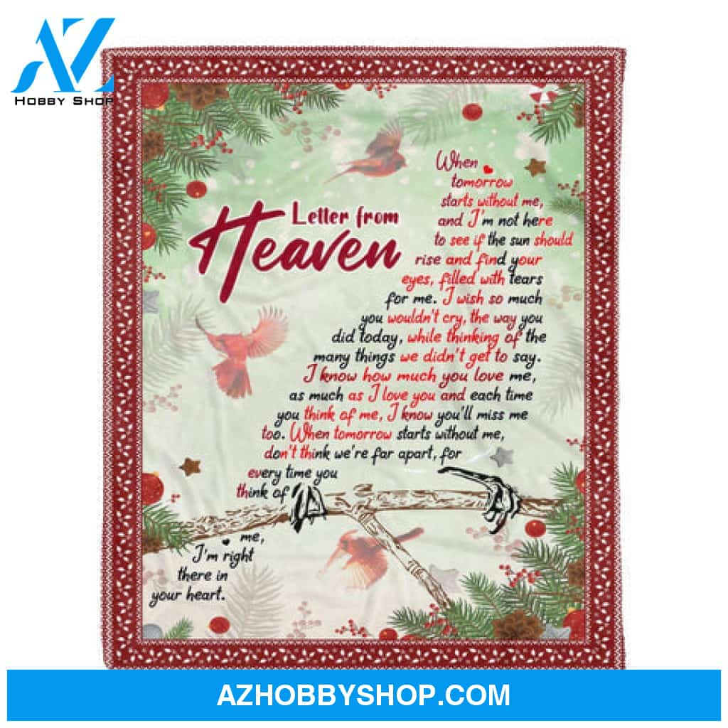 Animal Red Cardinal Memorial Gift Fleece Blanket 