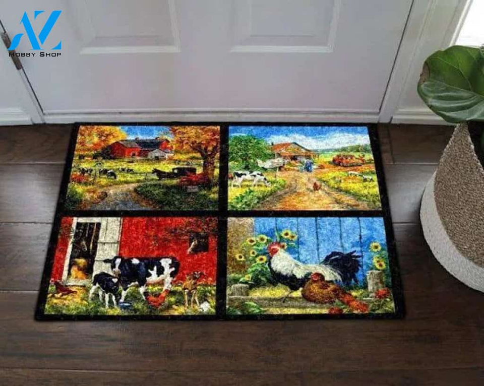 Animals In Farm HN21100003D Doormat