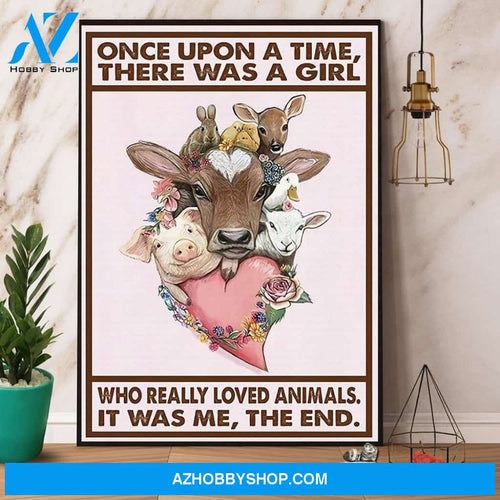 Animals There Was A Girl Who Really Loved Animals Canvas And Poster, Wall Decor Visual Art