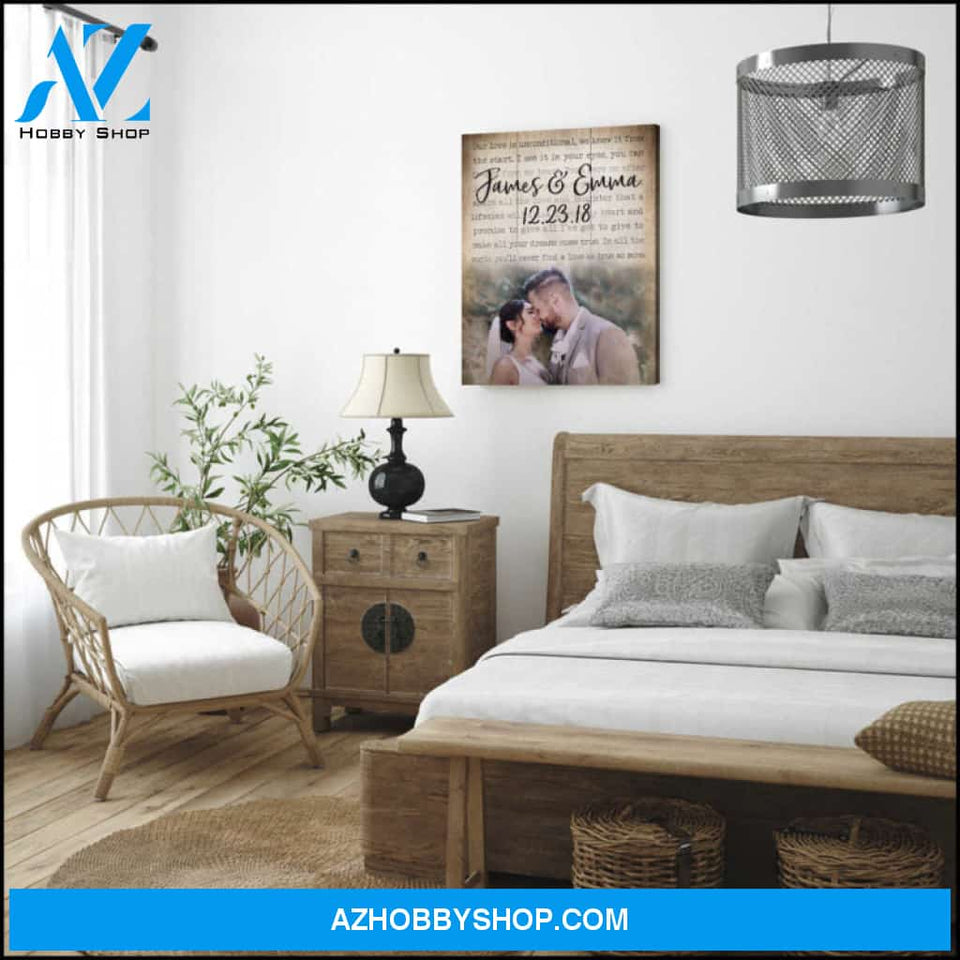 Anniversary Gifts Photo Gifts 6 Year Gifts Wedding Song Lyrics Bedroom Custom Canvas Print