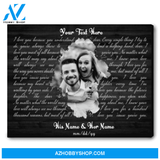Anniversary Songs Lyric On Canvas Personalized Gifts For Him For Her Ohcanvas