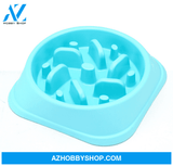 Anti-Choke Bowl Plastic Dog Healthy Feeder Blue / A