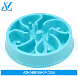 Anti-Choke Bowl Plastic Dog Healthy Feeder Blue / C