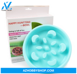 Anti-Choke Bowl Plastic Dog Healthy Feeder Blue / D