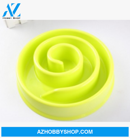 Anti-Choke Bowl Plastic Dog Healthy Feeder Green / B