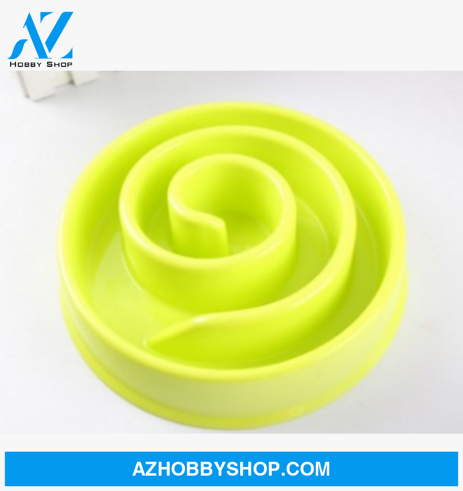 Anti-Choke Bowl Plastic Dog Healthy Feeder Green / B