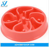 Anti-Choke Bowl Plastic Dog Healthy Feeder Pink / C