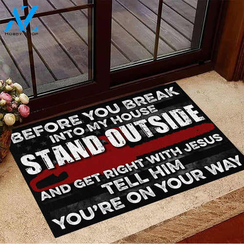 Arborist Before You Break Into My House Funny Indoor And Outdoor Doormat Warm House Gift Welcome Mat Gift For Arborist