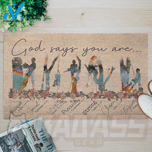 Arborist God Says You Are Doormat | Welcome Mat | House Warming Gift