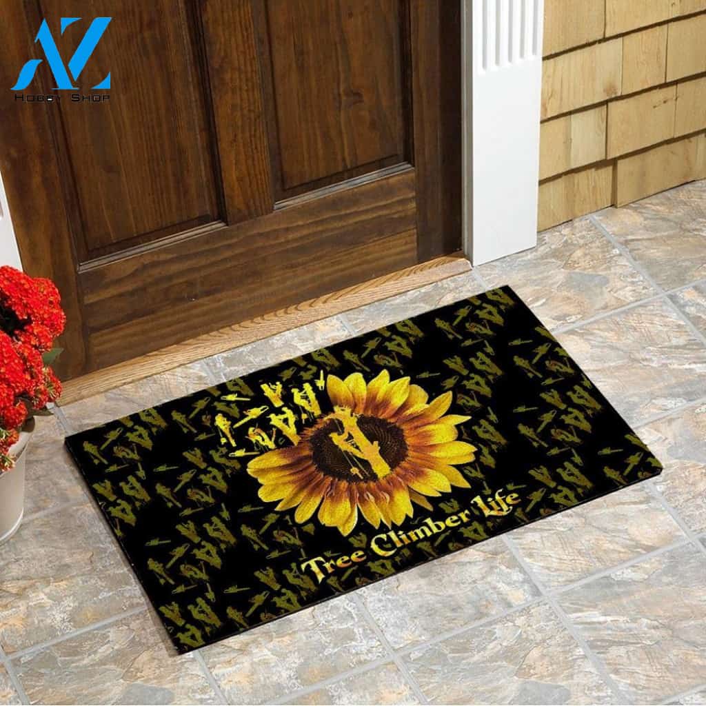 Arborist Tree Climber Life Doormat | Welcome Mat | House Warming Gift