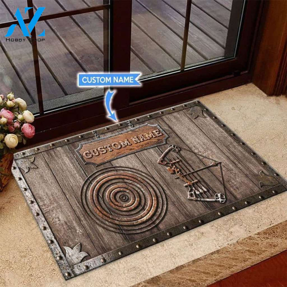 Archery Basic Wood Pattern Custom Doormat | Welcome Mat | House Warming Gift