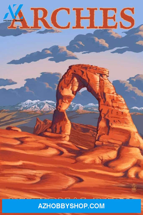 Arches National Park Utah Delicate Arch Illustration
