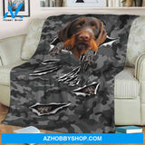 Army Dog - Fleece Blanket, Sherpa Blanket, Mink Blanket, Gift For Dog Lover, Animal Blanket Home Decor Bedding Couch Sofa Soft and Comfy Cozy