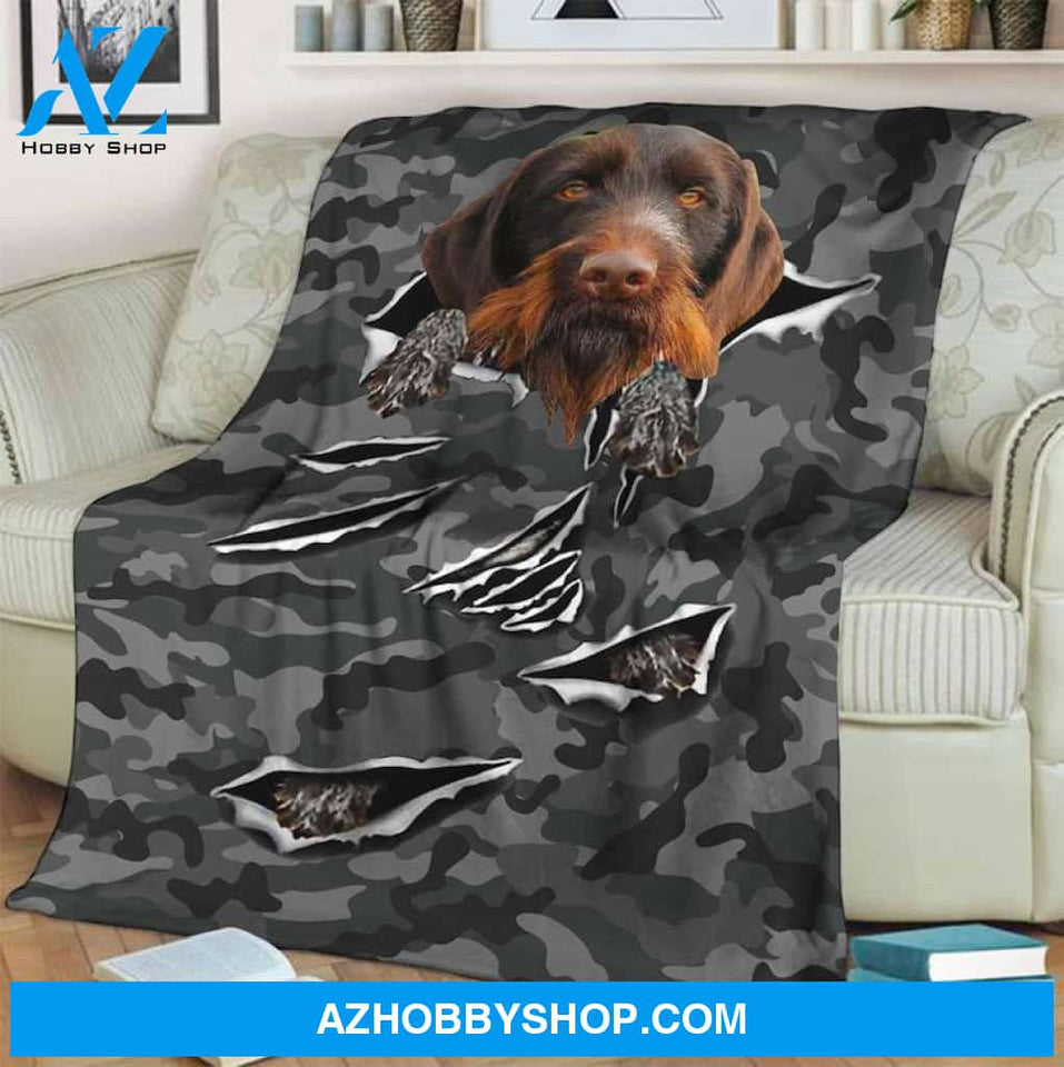 Army Dog - Fleece Blanket, Sherpa Blanket, Mink Blanket, Gift For Dog Lover, Animal Blanket Home Decor Bedding Couch Sofa Soft and Comfy Cozy