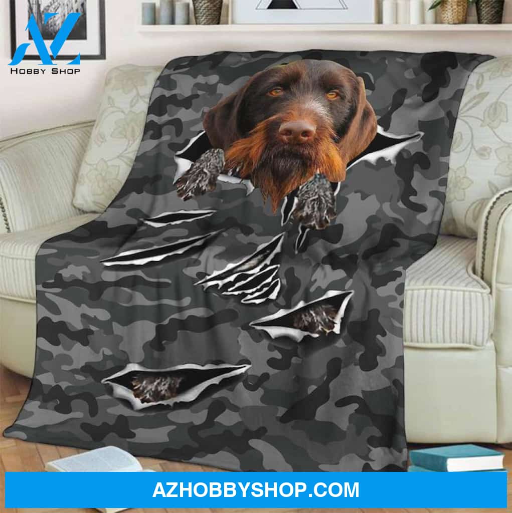 Army Dog - Fleece Blanket, Sherpa Blanket, Mink Blanket, Gift For Dog Lover, Animal Blanket Home Decor Bedding Couch Sofa Soft and Comfy Cozy