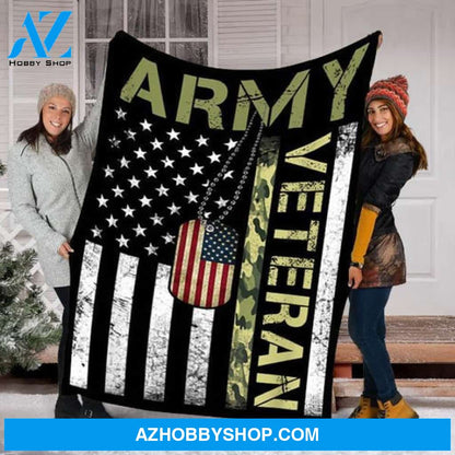 Army Veteran Fleece Blanket - Quilt Blanket