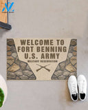 Army Welcome To Fort Benning Funny Indoor And Outdoor Doormat Warm House Gift Welcome Mat Gift For Family Friend